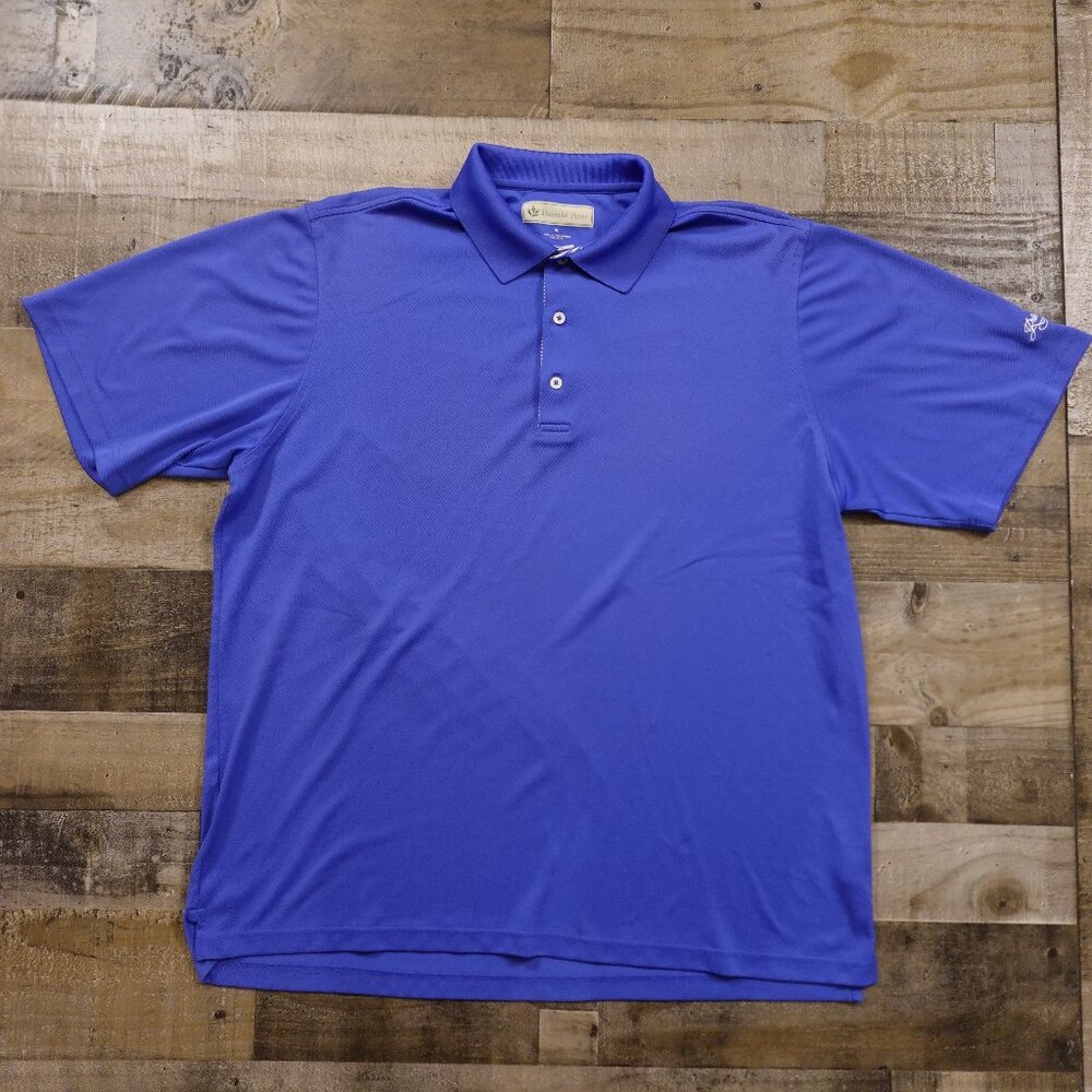 Donald Ross‎ Men’s Golf Polo Shirt XL Blue Rolling Green Embroidered Logo